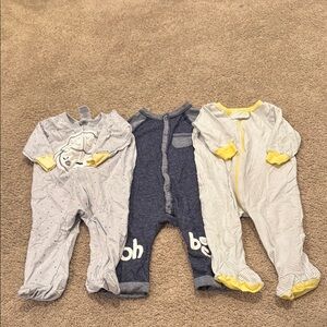Cozy Kids One Piece Set - Blue, Gray, and White